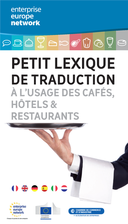 Petit Lexique De Traduction À L’Usage Des Cafés, Hôtels & Restaurants