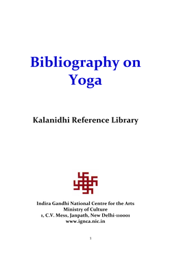 Bibliography on Yoga