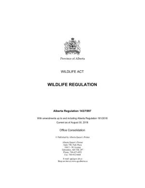 Wildlife Regulation