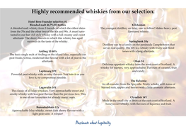 Highly Recommended Whiskies from Our Selection