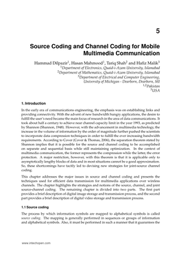 Source Coding and Channel Coding for Mobile Multimedia Communication