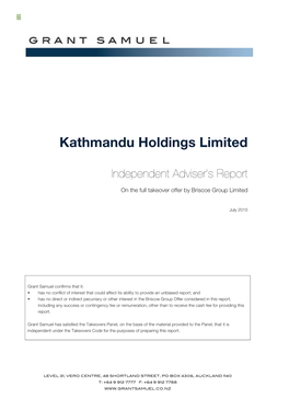 Kathmandu Holdings Limited