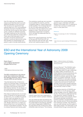 ESO and the International Year of Astronomy 2009 Opening Ceremony