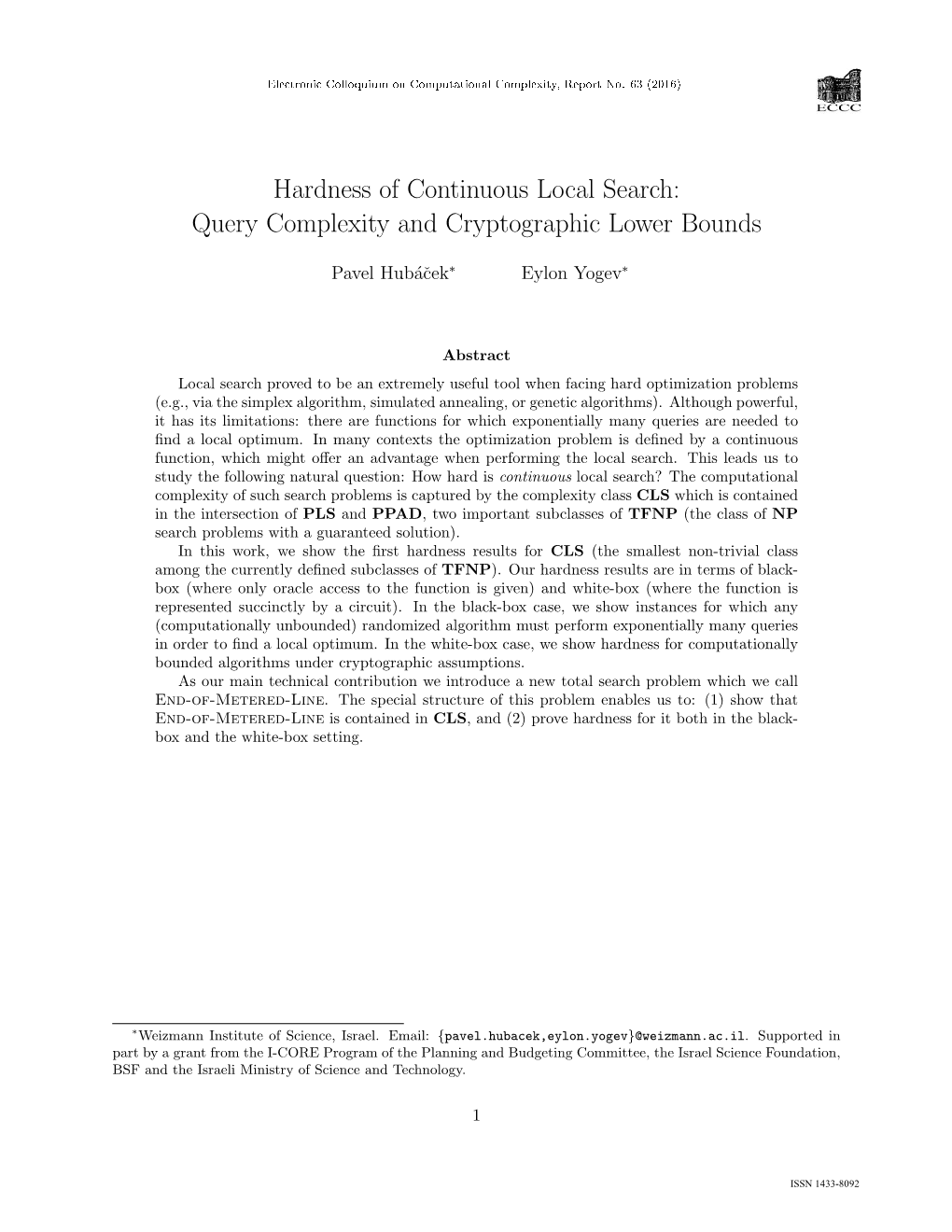 Hardness of Continuous Local Search: Query Complexity and Cryptographic Lower Bounds