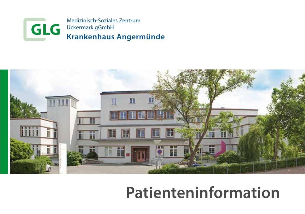 Patienteninformation Herzlich Willkommen