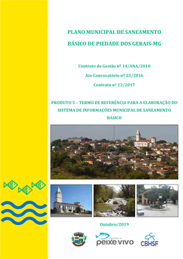 Plano Municipal De Saneamento Básico De Piedade Dos Gerais - Mg