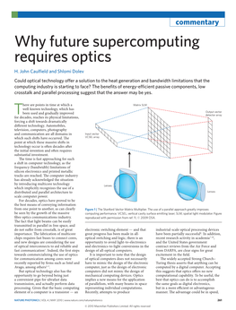Why Future Supercomputing Requires Optics H