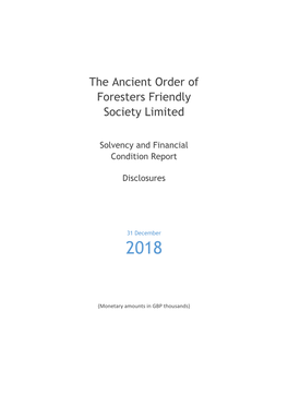 The Ancient Order of Foresters Friendly Society Limited
