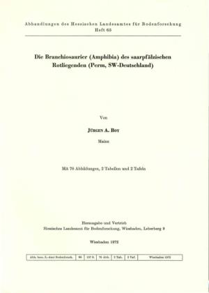 Die Branchiosaurier (Amphibia) Des Saarpfalzischen Rotliegenden (Perm, SW-Deutschland)