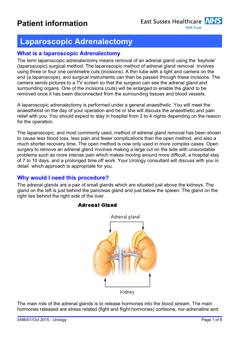 Laparoscopic Adrenalectomy