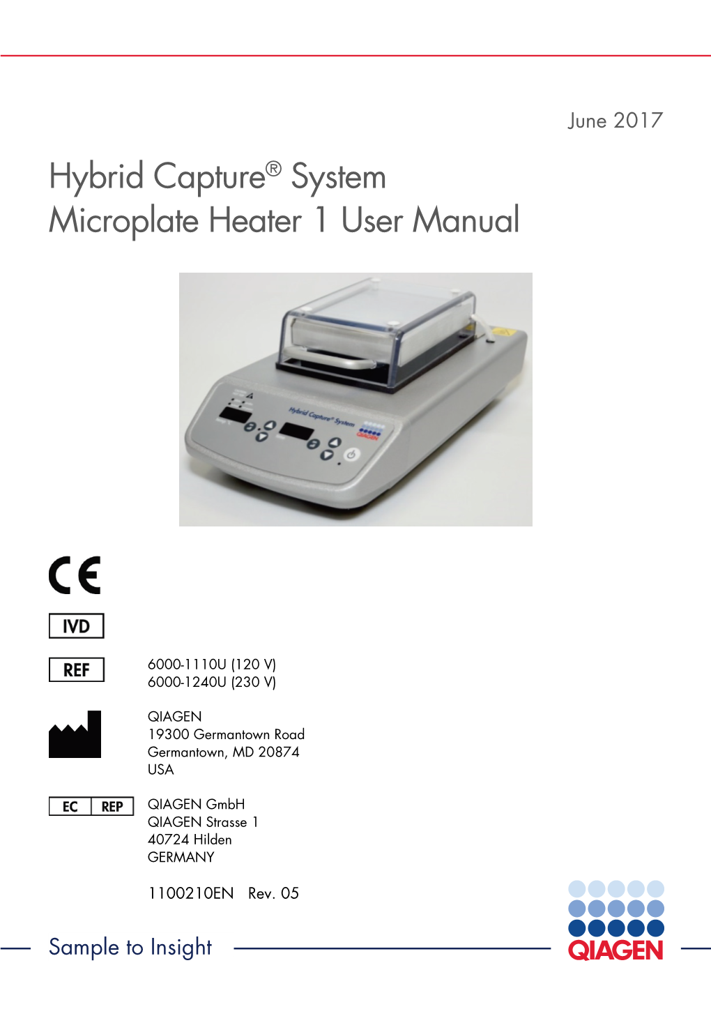 Hybrid Capture® System Microplate Heater 1 User Manual