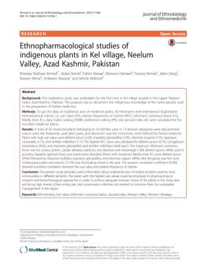 Ethnopharmacological Studies of Indigenous Plants in Kel Village