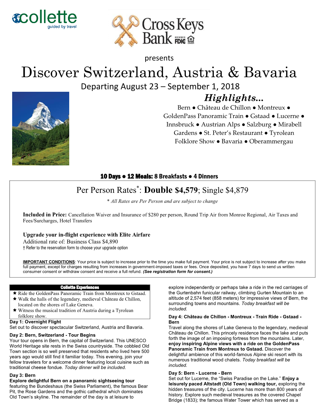 Discover Switzerland, Austria & Bavaria