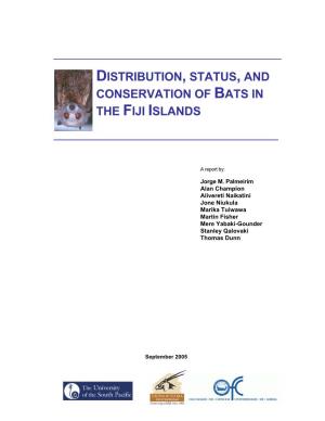 Conservation of Bats in the Fiji Islands