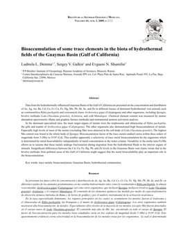 Bioaccumulation of Some Trace Elements in the Biota Of