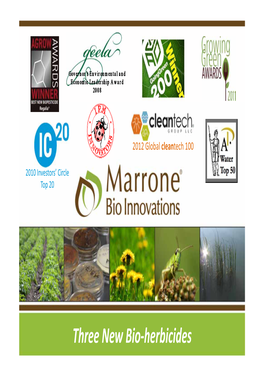 Three New Bio-Herbicides