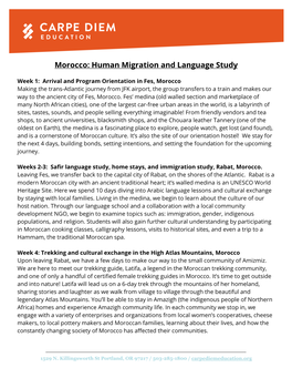Morocco: Human Migration and Language Study
