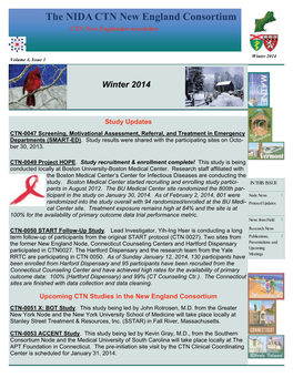 The NIDA CTN New England Consortium CTN New Englander Newsletter