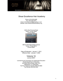 Shear Excellence Hair Academy Volume 14