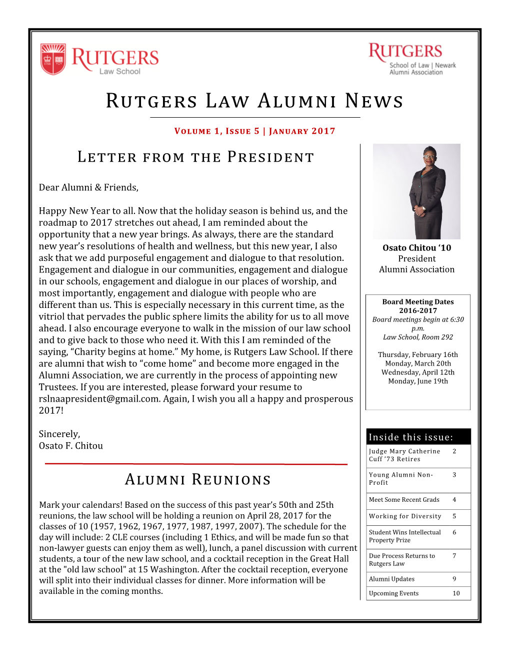 Rutgers Law Alumni News