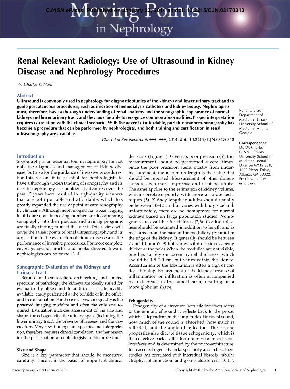 Use of Ultrasound in Kidney Disease and Nephrology Procedures