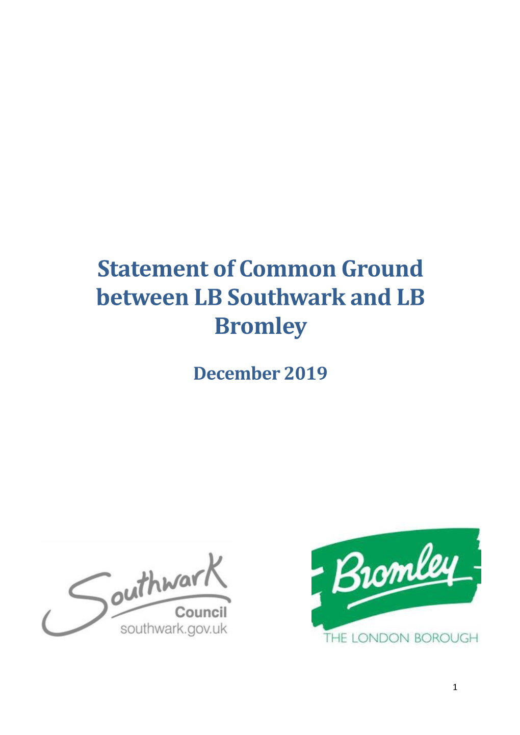 Statement of Common Ground with Bromley