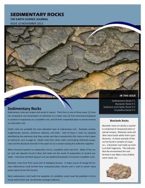 Sedimentary Rocks the Earth Science Journal Issue 10 November 2013