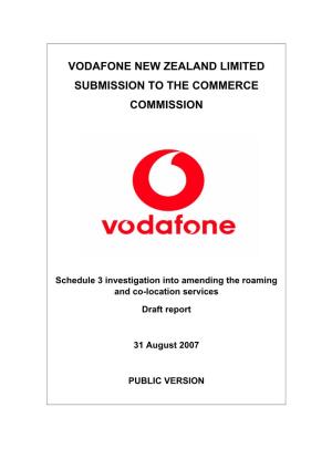 Vodafone New Zealand Limited Submission to the Commerce
