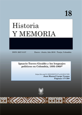 Historia Y MEMORIA, Nº 18 (2019): 177-208