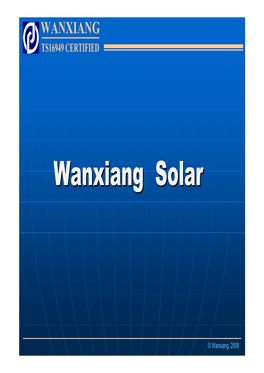 Wanxiang Solarsolar