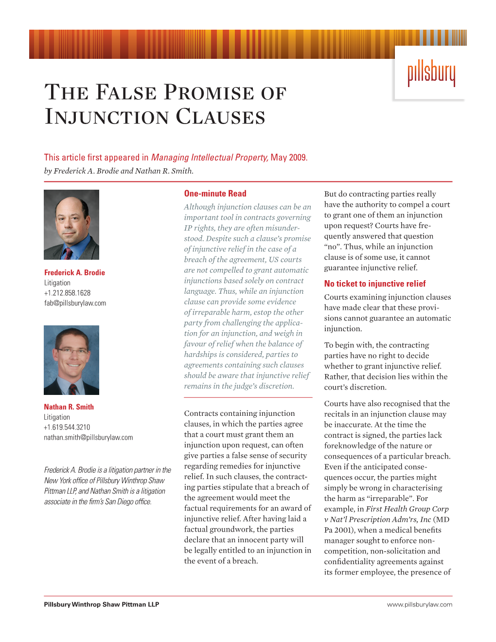 The False Promise of Injunction Clauses