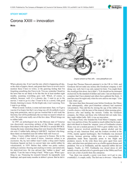 Corona XXIII – Innovation Mole