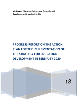 Progress Report on the Action Plan for the Implementation of the Strategy for Education Development in Serbia by 2020
