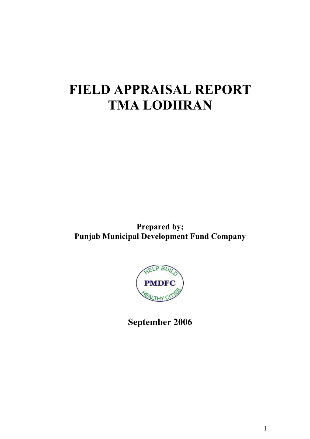 Field Appraisal Report Tma Lodhran