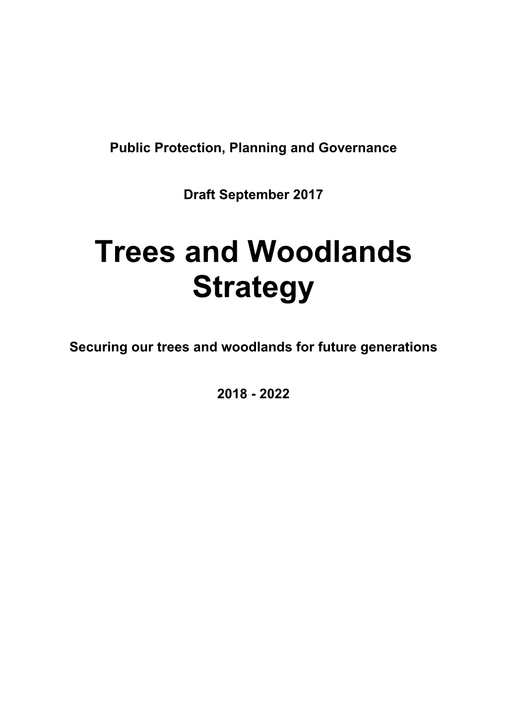 Trees and Woodlands Strategy