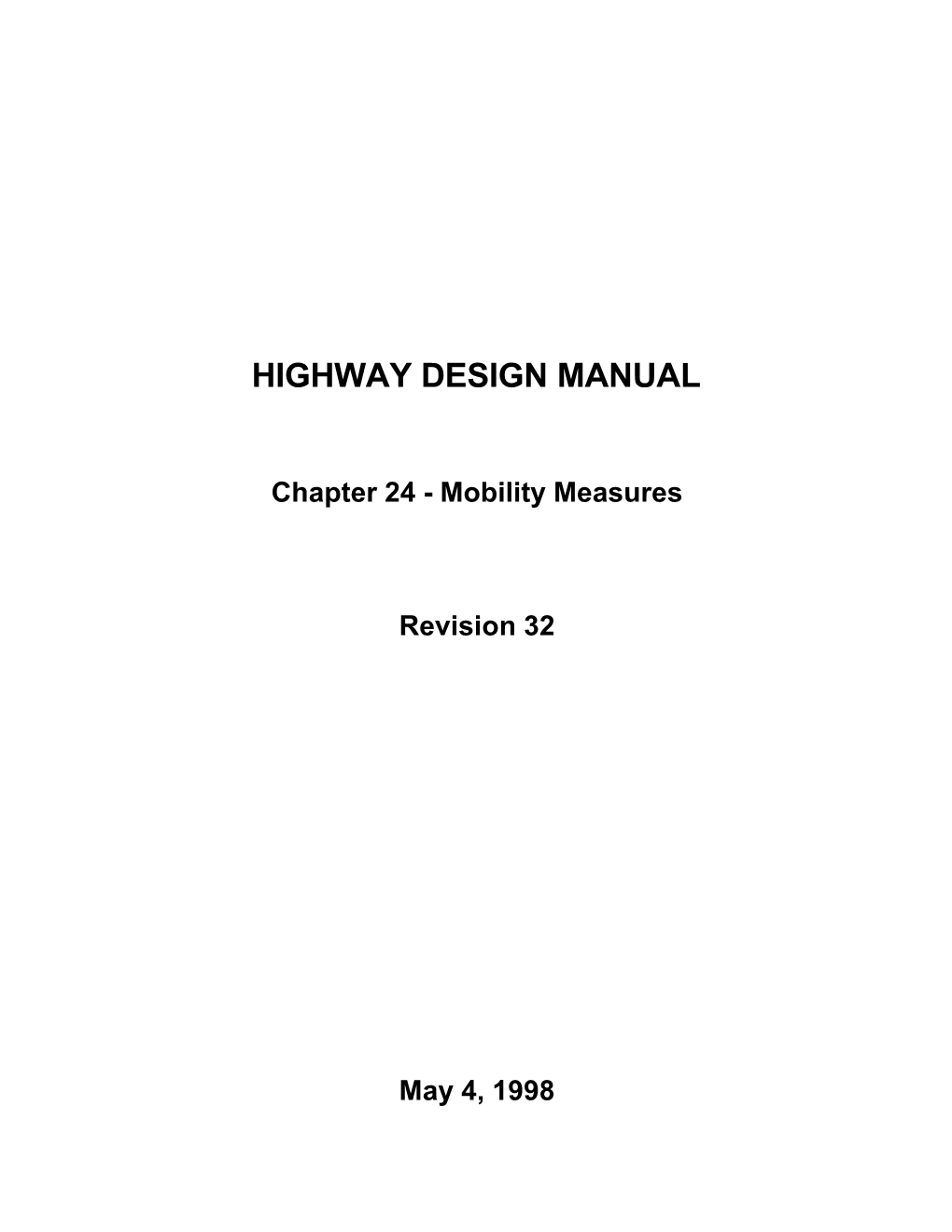 Highway Design Manual Chapter 24.3 Commuter Transfer Facilities