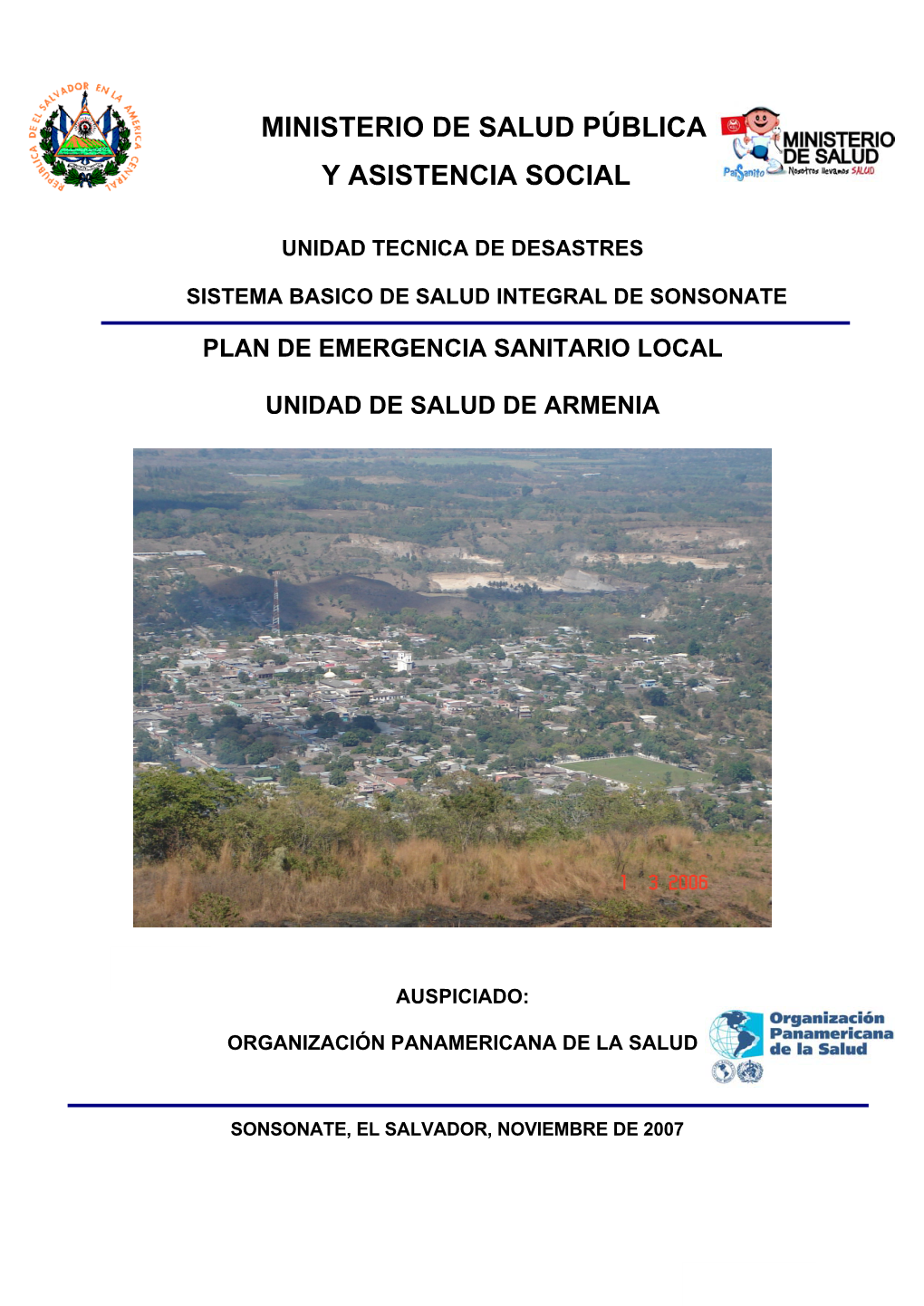 Plan De Emergencia Sanitario Local Unidad De Salud De Armenia