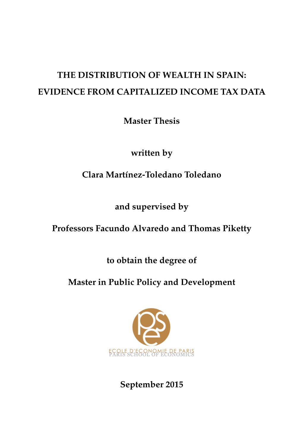 The Distribution of Wealth in Spain: Evidence from Capitalized Income Tax Data