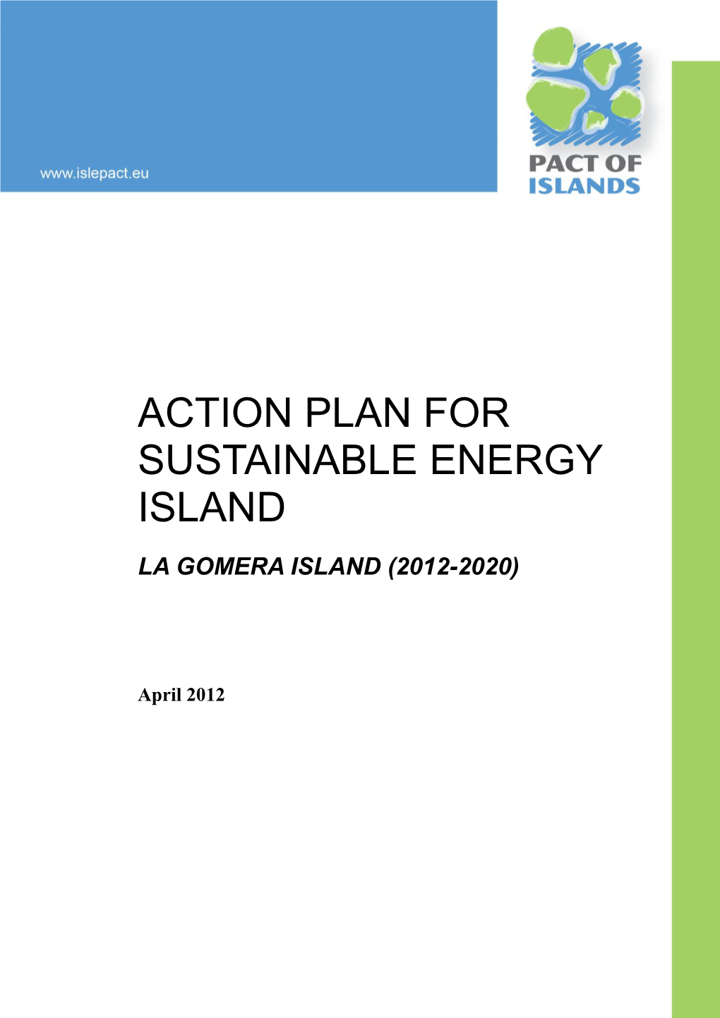 Tion Plan for Sustainable Energy Island