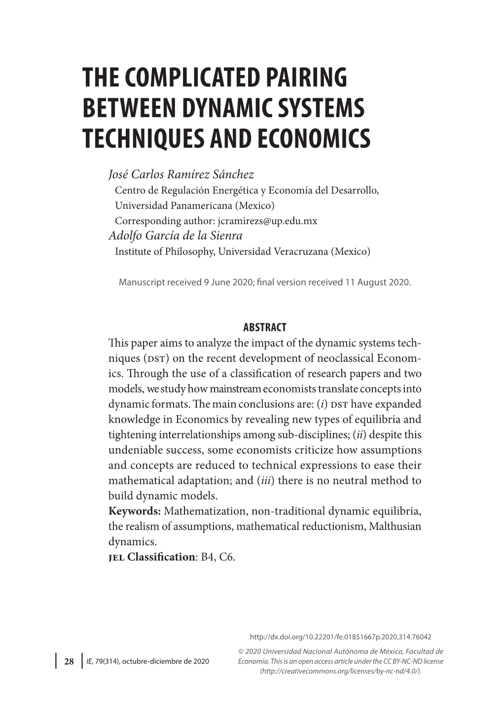 The Complicated Pairing Between Dynamic Systems Techniques and Economics