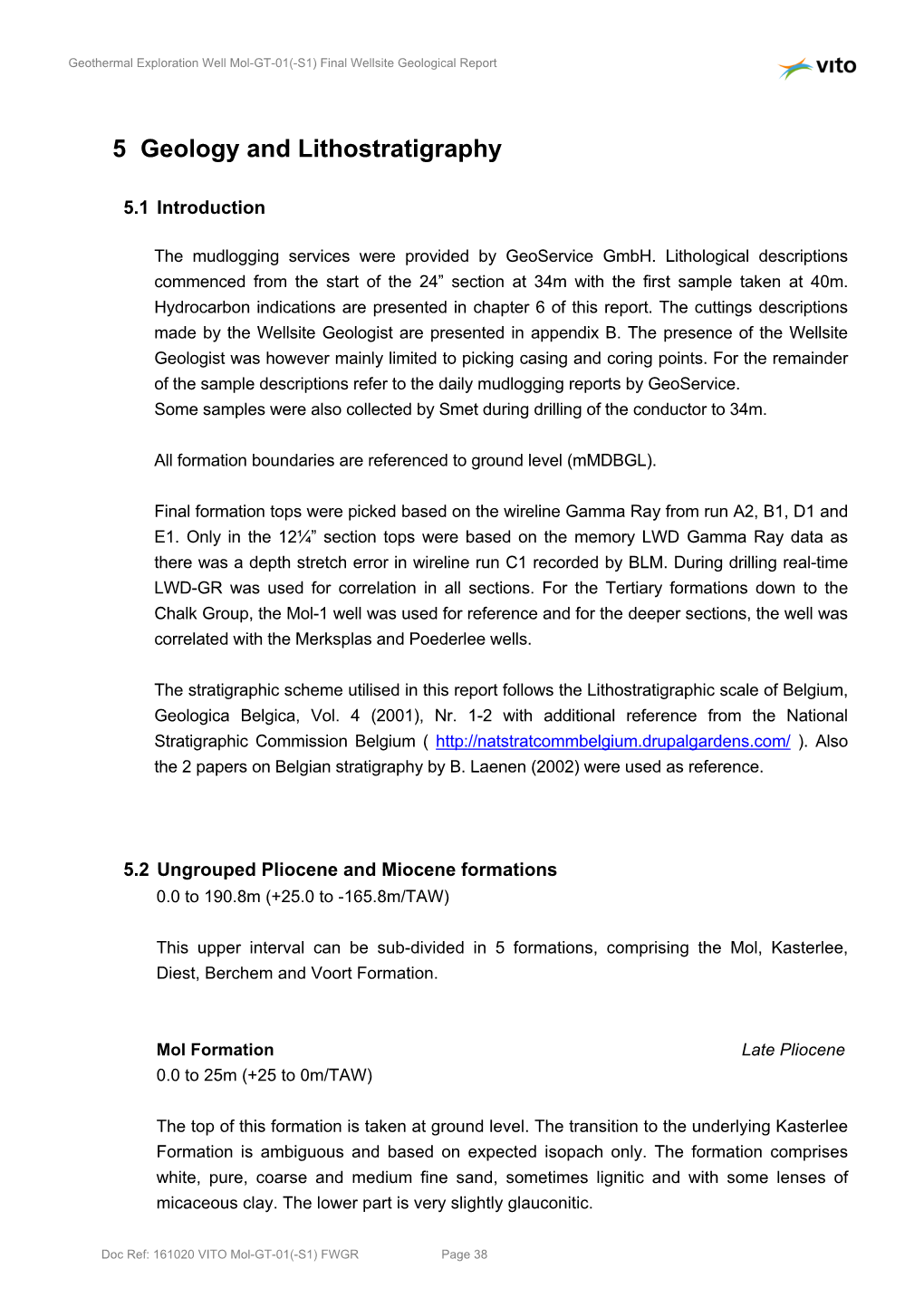 5 Geology and Lithostratigraphy