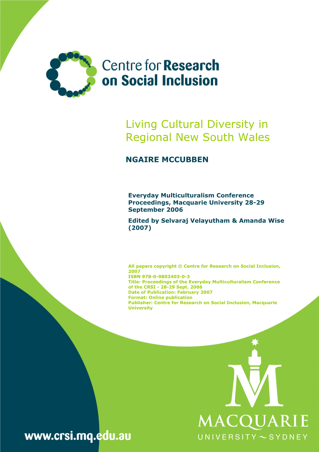 Living Cultural Diversity in Regional New South Wales