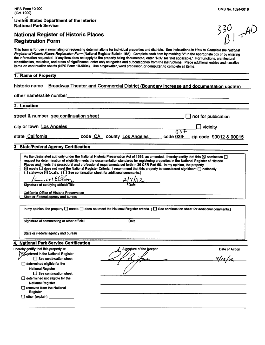 National Register of Historic Places Registration Form (National Register Bulletin 16A)