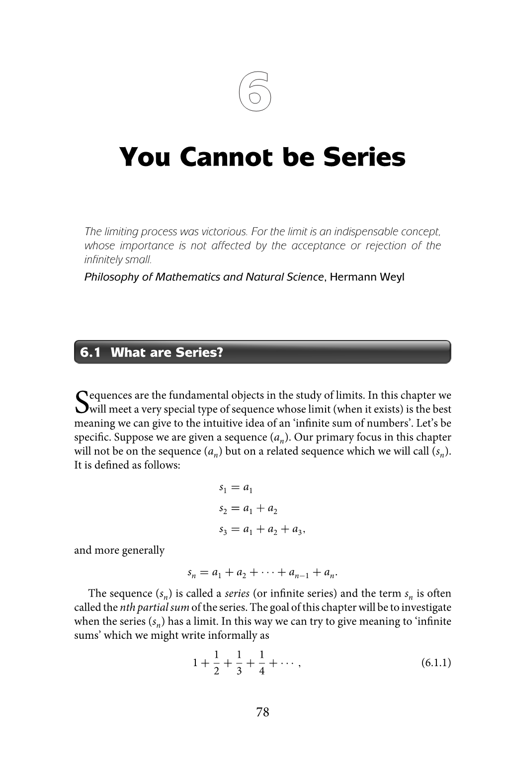 You Cannot Be Series