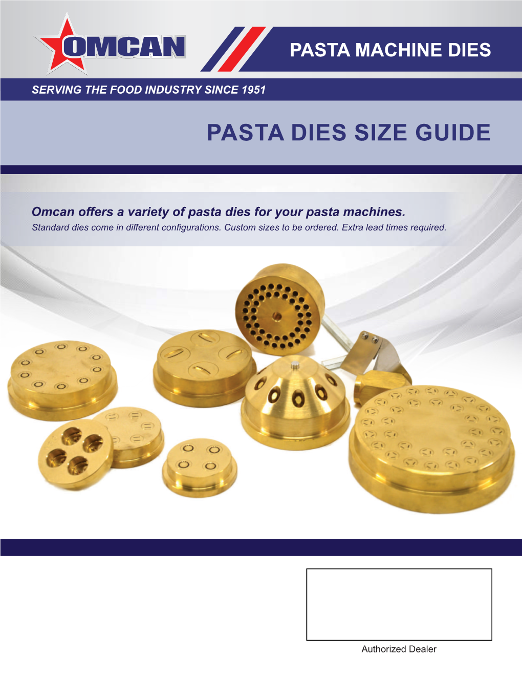 Pasta Dies Size Guide