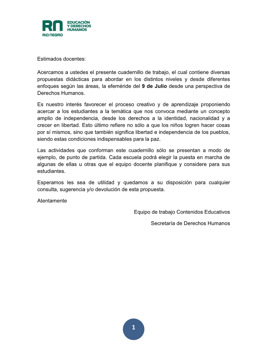 Estimados Docentes: Acercamos a Ustedes El Presente Cuadernillo De Trabajo, El Cual Contiene Diversas Propuestas Didácticas