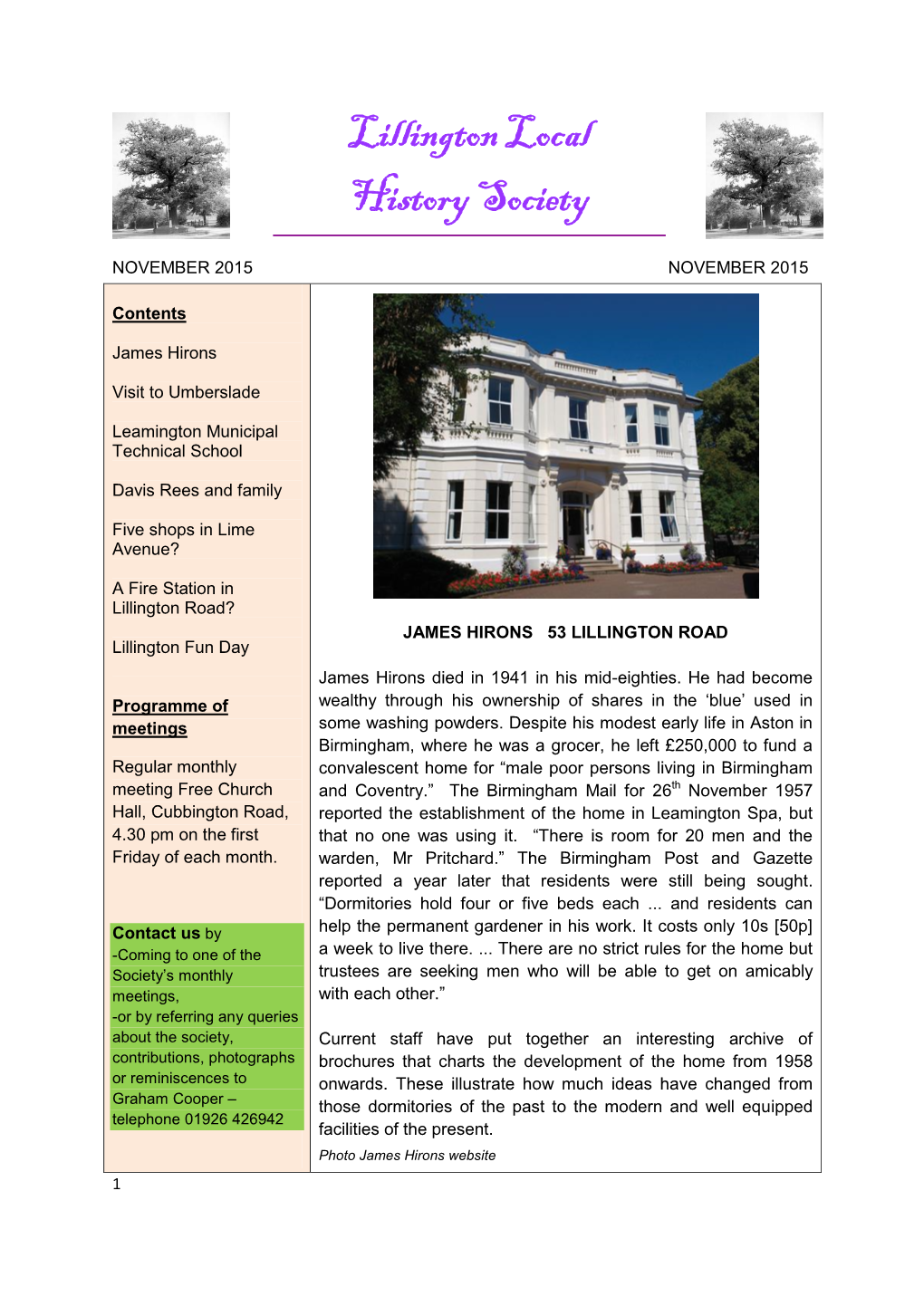 Lillington Local History Society