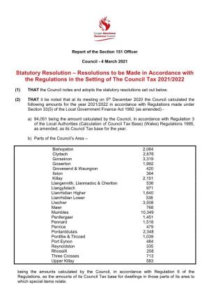 Stat Council Tax Report