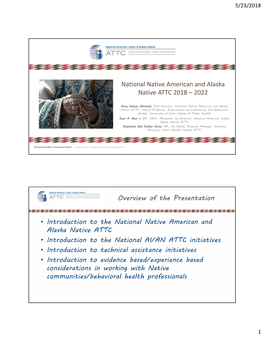 National Native American and Alaska Native ATTC 2018 – 2022
