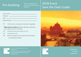 Pre-Booking Enjoy Even More Exclusive Benefits? Save the Date Guide